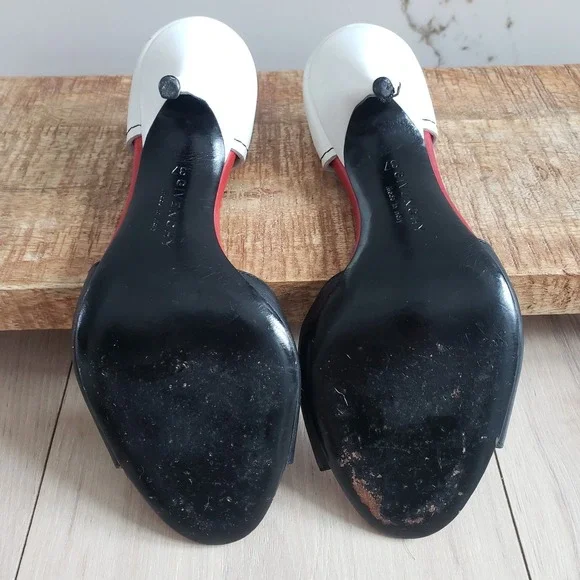 Givenchy Heels Womens 37 Black Leather Slingback Archival - Picture 7 of 8